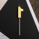 Candle for the cake, the number "1", gold.