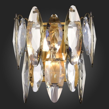 Sconces st. SL1227.301.02. Ancona. 2x40 watts, E14, 26.8x29 cm, brass color-2