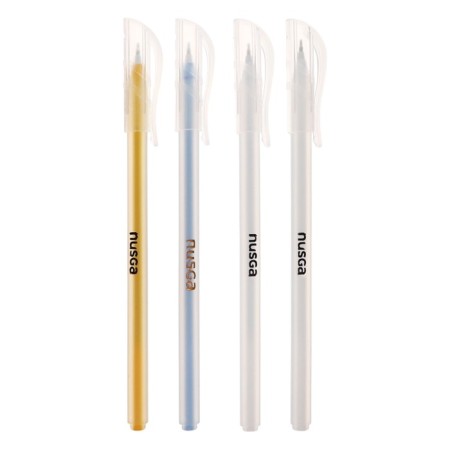 Set of ballpoint pens 4 pieces "Round", node 0.7mm, blue bunny ink, mix-2
