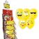 Latex ball 12 “Emotions. Smile”, 1-way, pastel, set 5 pcs., Yellow color