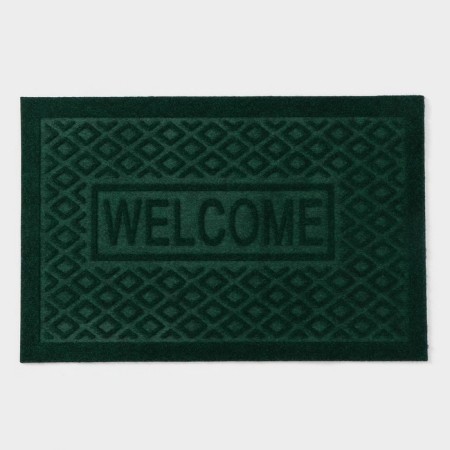 Walcome moisture -free rug without a trim “Welcome. Rombs ", 38 × 58 cm, color mix-5