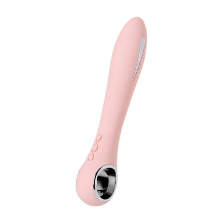 Vibrator with electrostimulation Galvani Vibe, silicone, pink color, 21 cm-1