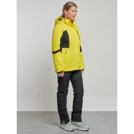 Ski costume female winter, size 42, yellow color-1