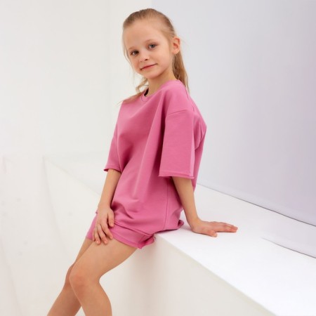 Kids (T -shirt, shorts) minku: casual collection color powder, height 152-5
