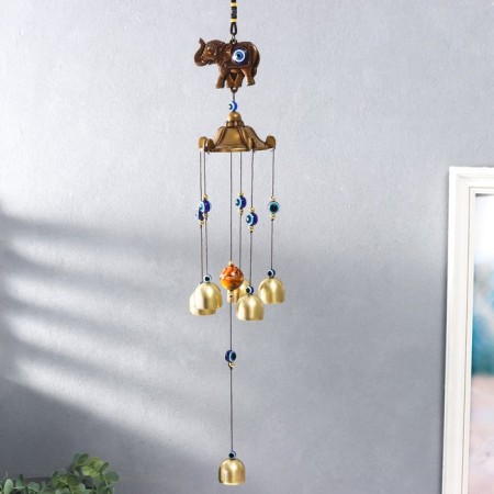 Wind Music Metal "Elephant" from the evil eye 6 bells 48x8x8 cm