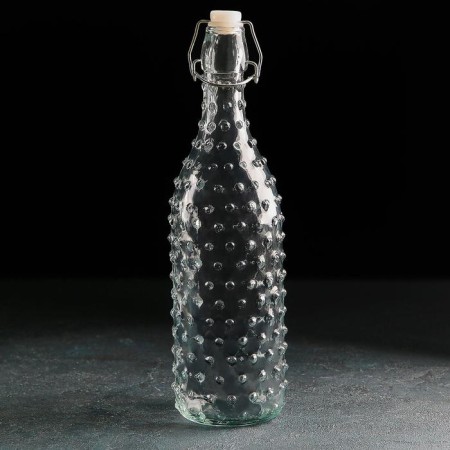 Glass bottle for sauces and oils with a risotto mound, 1 l, 8 × 8 × 30 cm
