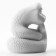 Piggy bank "Snake", white, 15.5 x 12.5 cm