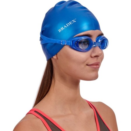 Bradex swimming glasses, a series of "regular", blue, lens-blue color-11