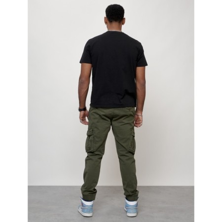 Cargo jeans men, size 44-46, khaki color-5