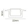 Aluminum profile built-in Led Strip Alm004S-2M, 200x2.2x0.6 cm, silver color