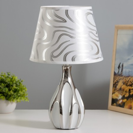 Julie table lamp E14 40W white silver 22x22x37cm Risalux