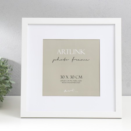 Photo frame MDF "Ellis" 30x30 cm, with Paspartt, white 76738