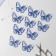 Knitted elements "Butterflies", 5.5 × 4 cm, 10 pcs, blue/white/chameleon color
