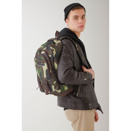 Tourist backpack, 22 l, lightning department, 5 outer pockets, ZFTS, camouflage color/khaki-8