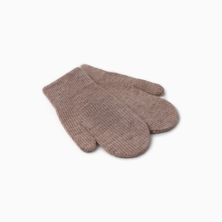 Baby mittens minku, brown color, 18 cm