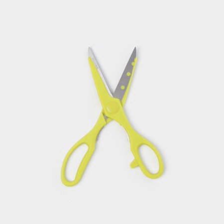 A set of kitchen knives on a stand, 8 knives, knife, scissors, green color-6