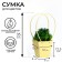Bag for flowers embossed shampan moisture-resistant, 12x12-8x8-12.5 cm