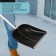 Plastic shovel, bucket 410 × 418 mm, with a galvanized bar, aluminum stalk, a tile 32 mm