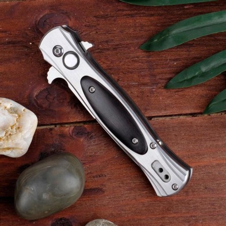 Automatic knife, folding "hornet" steel - aus8, handle - tree-1