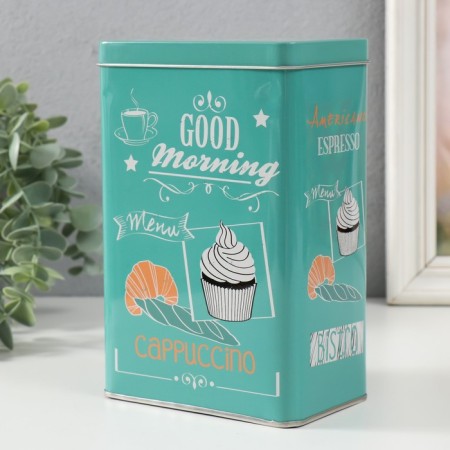 Rectangular Metal Casket "Good Morning" 7.8x12.2x18.6 cm-2