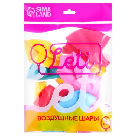 Latex ball 12 ", pastel, set 12 pcs., Mix colors-2