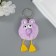 Fluffy on the ring "Bright -eyed raven" Lilac 9.5x6x6 cm