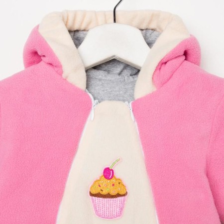 Complex for children with ears, color pink/print, height 56-62 cm (18)-4