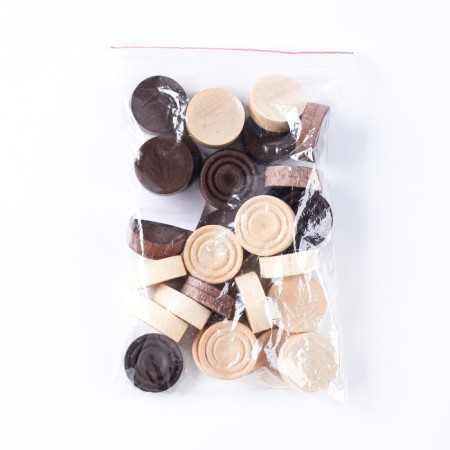 Chips for backgammon and checkers, 30 pcs, d-2.8 cm, tree-4