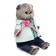 Soft toy "Basik", in a tweed jacket with a rose, 19 cm