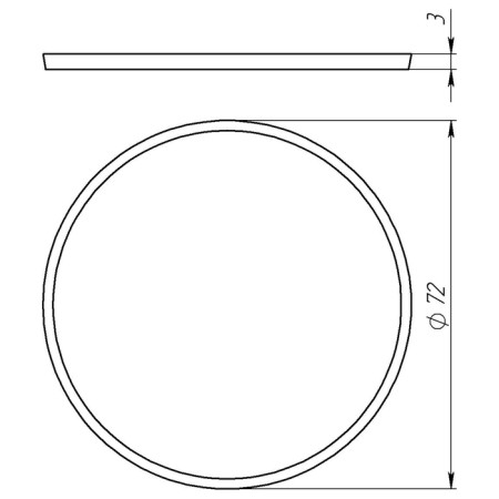 Aquant gasket, on the siphon case, external d = 72 mm, height 3 mm, 50 pcs-3