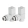 Set of design-valules Royal Thermo Cube, corner, 1/2 ", white