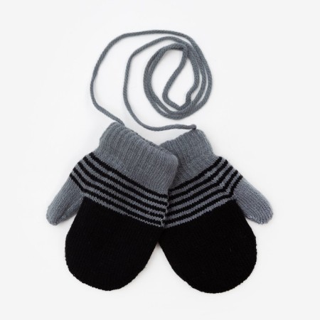 Mittens double for a boy, color mix, 1-2 years old-4