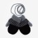 Mittens double for a boy, color mix, 1-2 years old