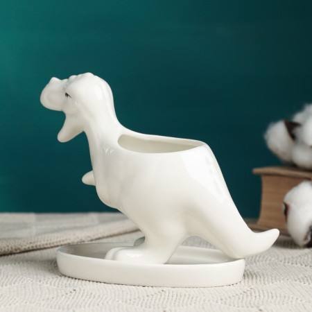 Pot "Tirex" White, 14x6.5x11cm-2