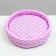 Round Lowcost STM-30, 40 x 40 x 12, Siren, lilac with white peas