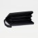 Male purse with zipper, department for bills, for maps, for coins, black color