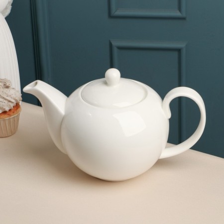 Hot teapot porcelain "Barista", 1.6 l, white