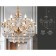 Suspended classic chandelier with crystal Ambrella Light, Classic, TR4901, 6HE14, Color Gold