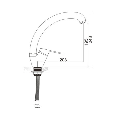 Accoona A84050 kitchen mixer, one -leaf, chrome-3