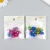 Busina for creativity plastic "Heart glossy metallic" mix 1.3x1.5x1.1 cm