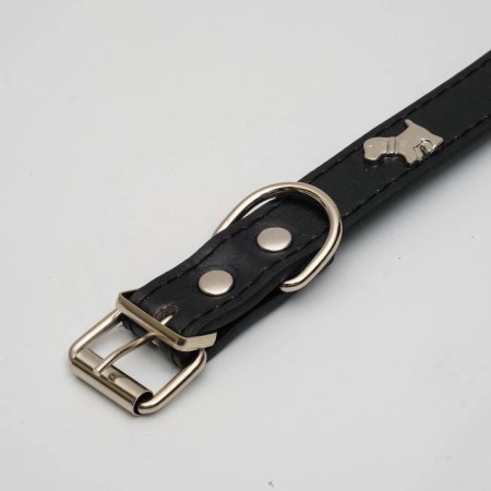 Collar "dogs", 46 x 2 cm, Osh 31-40, artificial leather, black-1