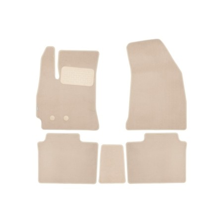 Rugs in the Premium salon for Cherizo 8 2023- sedan, 5 pcs. (textiles, beige color)