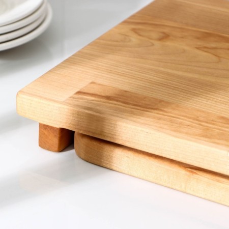 Grootboard ADELICA, with a retractable tray, saturated with mineral oil, 30 × 24 cm, a tray 22 × 22 cm, birch-3