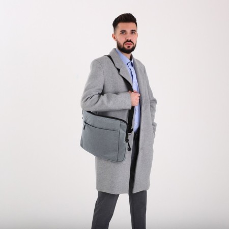 Laptop bag, gray color-7