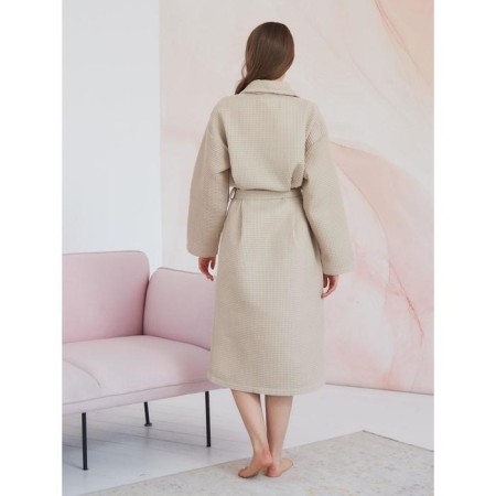 Unisex bathrobe Pamira, size XL, beige color-9