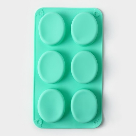 The form for baking is the “figure. Oval ", silicone, 28 × 16 × 2 cm, 6 cells, color mix-1