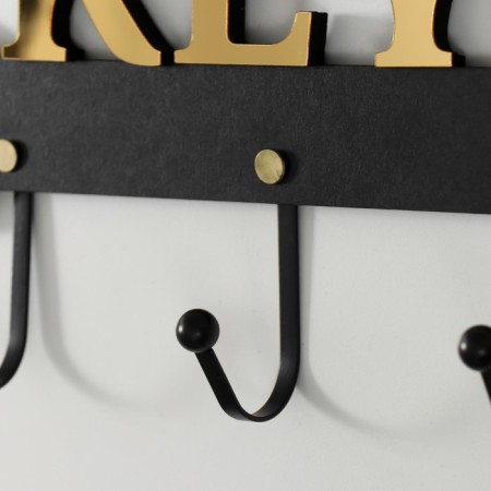 Decorative tree hooks "Key" Black, Mirror 4.5x45x15 cm-2