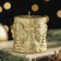 New Year's candle "Snowmen" 6.5x7, golden