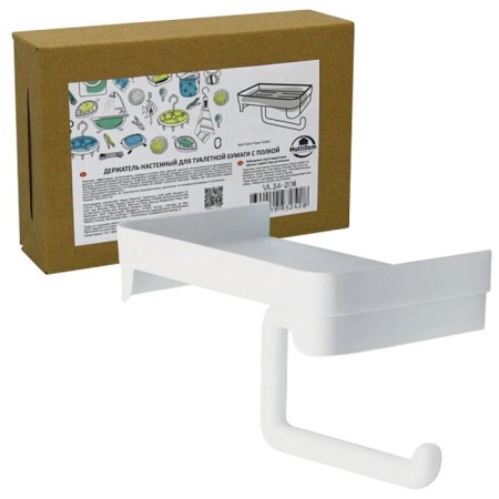 A holder for toilet paper wallowing a multidote, with a shelf, 18x11x4.5 cm