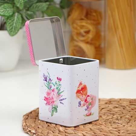 Bank with a cover for bulk products Provence Spring, 860 ml-2